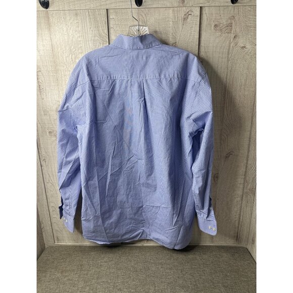 Daniel Cremieux Mens Signature Collection Blue Gingham Button-Down Shirt Medium - Picture 2 of 7
